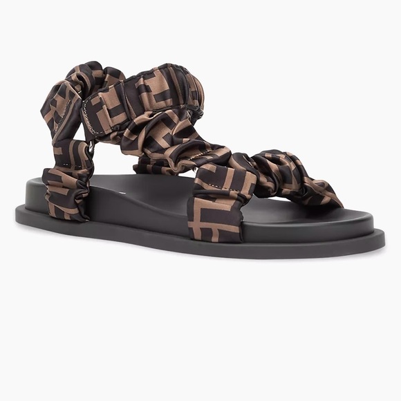 Fendi Ruched Logo Sporty Sandals - Picture 1 of 9